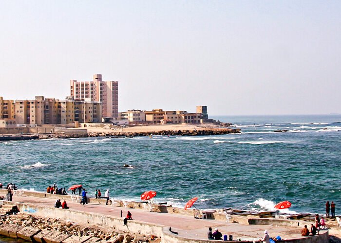 A picture of one of the beaches of Alexandria Egypt