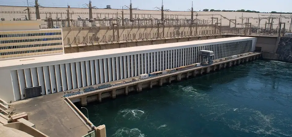 A stunning image of the Aswan High Dam in Egypt