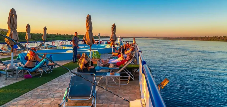 Planning a Trip to Egypt: A Local Expert's Complete Guide 2 A stunning photo of a group of tourists on board a Nile cruise ship