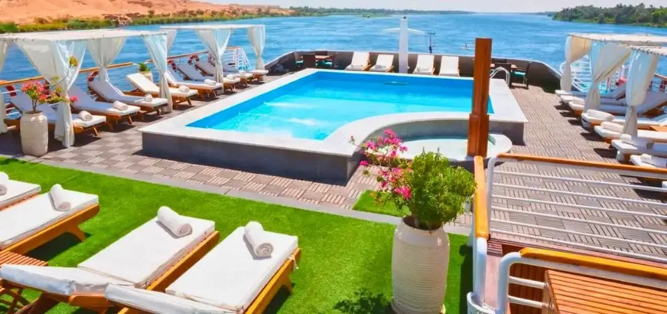 A egypt river cruise top deck amenities