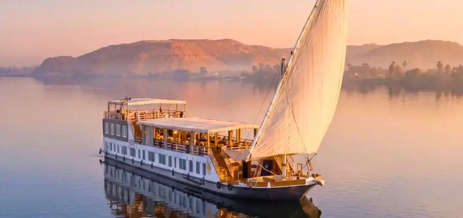 A egyptian dahabiya boat sailing luxor aswan